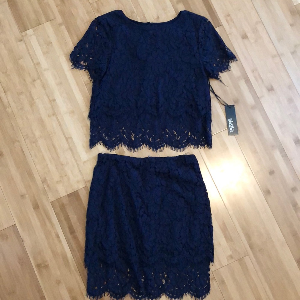 Two piece Lulus top and skirt set
